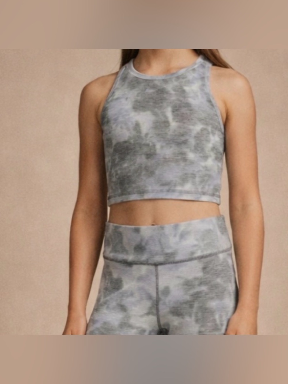 Athleta Girl Tie Dye Active Set Size M 8-10 Leggings + Crop Tank Yoga Gym - Picture 9 of 13